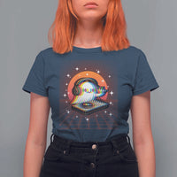 Halloween Ghost T Shirt For Women Funny Trippy Vaporwave DJ Music Party - Wonder Print Shop
