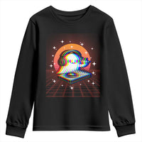 Halloween Ghost Youth Sweatshirt Funny Trippy Vaporwave DJ Music Party - Wonder Print Shop