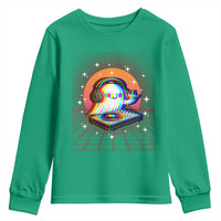 Halloween Ghost Youth Sweatshirt Funny Trippy Vaporwave DJ Music Party - Wonder Print Shop