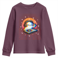 Halloween Ghost Youth Sweatshirt Funny Trippy Vaporwave DJ Music Party - Wonder Print Shop