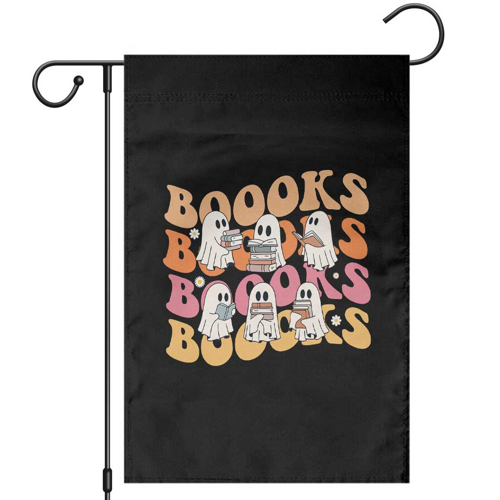 Bookish Ghost Halloween Garden Flag Funny Book Lover And Spooky Squad - Wonder Print Shop