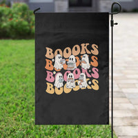 Bookish Ghost Halloween Garden Flag Funny Book Lover And Spooky Squad - Wonder Print Shop