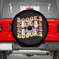 Bookish Ghost Halloween Spare Tire Cover Funny Book Lover And Spooky Squad - Wonder Print Shop
