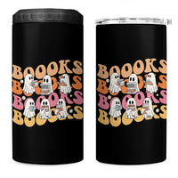 Bookish Ghost Halloween 4 in 1 Can Cooler Tumbler Funny Book Lover And Spooky Squad