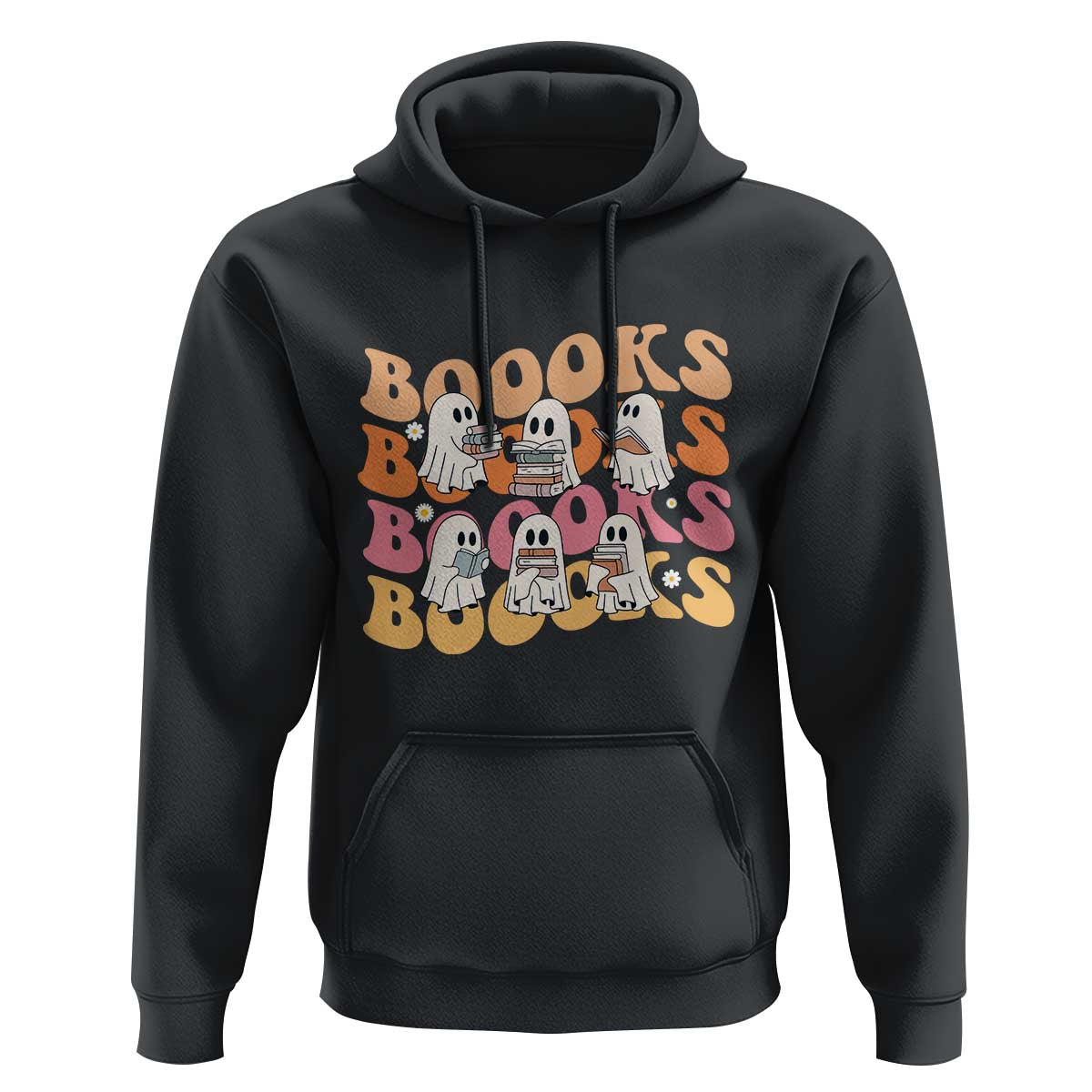 Bookish Ghost Halloween Hoodie Funny Book Lover And Spooky Squad - Wonder Print Shop