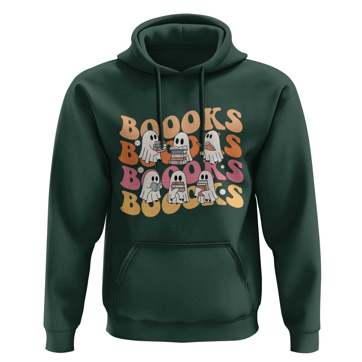 Bookish Ghost Halloween Hoodie Funny Book Lover And Spooky Squad - Wonder Print Shop
