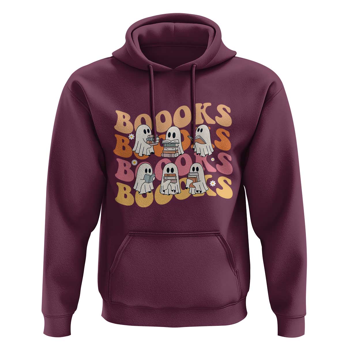 Bookish Ghost Halloween Hoodie Funny Book Lover And Spooky Squad - Wonder Print Shop