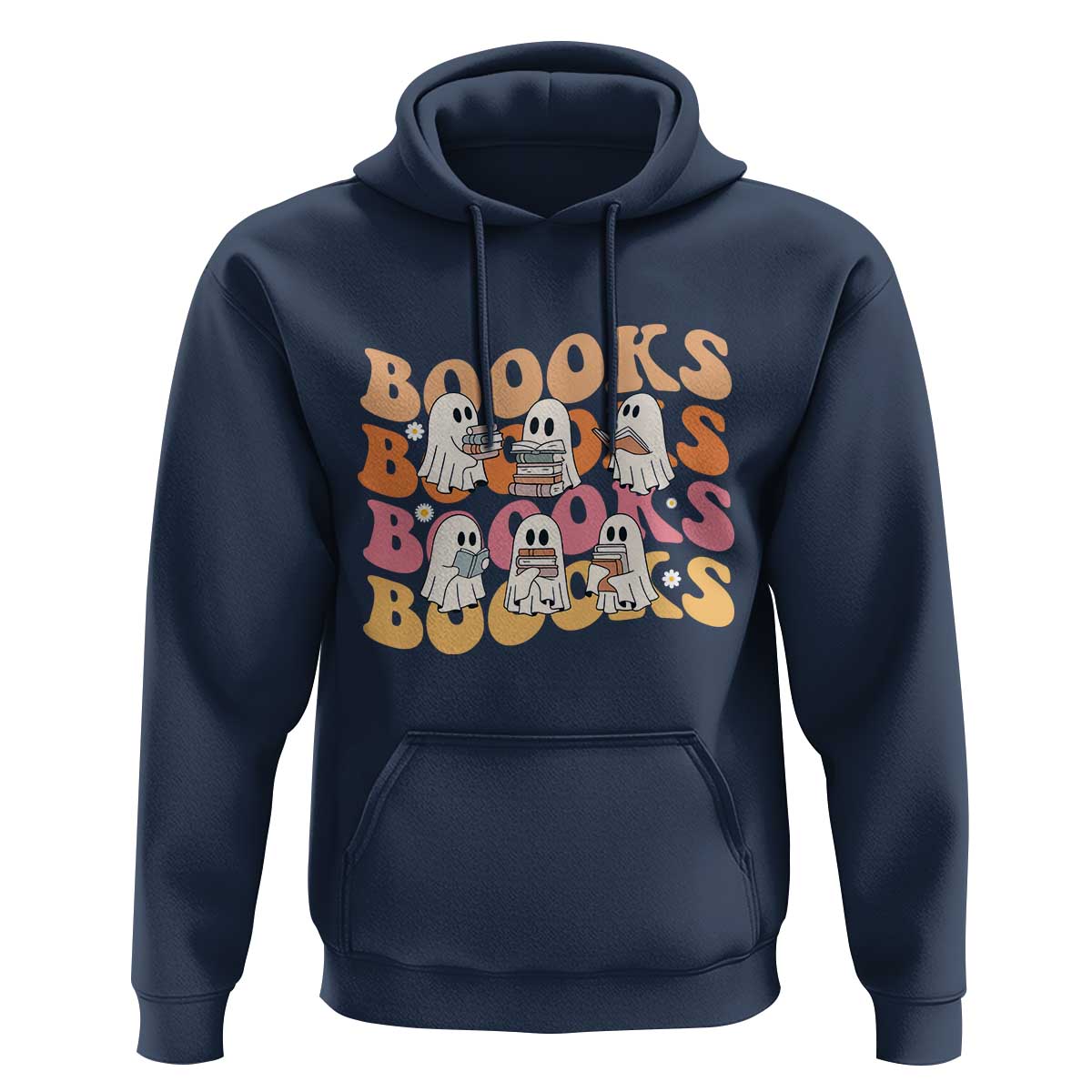 Bookish Ghost Halloween Hoodie Funny Book Lover And Spooky Squad - Wonder Print Shop