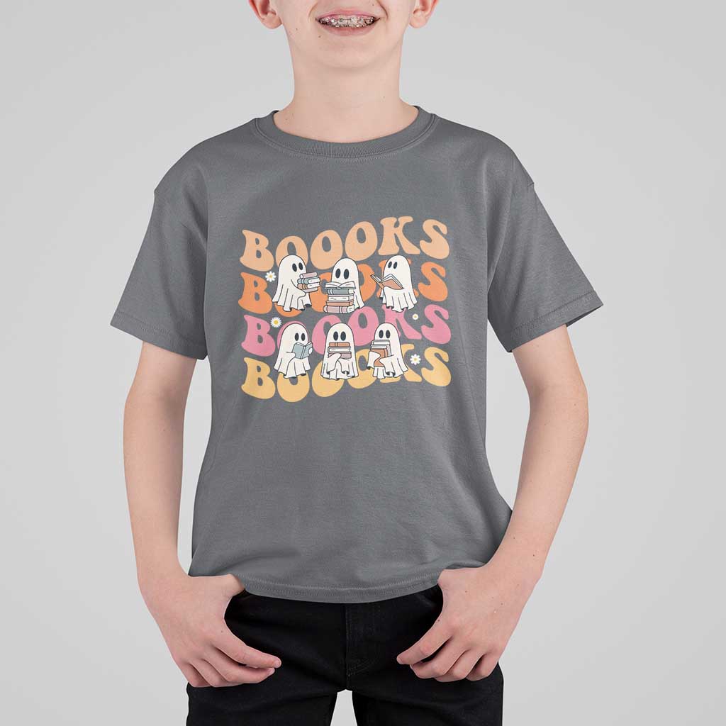 Bookish Ghost Halloween T Shirt For Kid Funny Book Lover And Spooky Squad - Wonder Print Shop