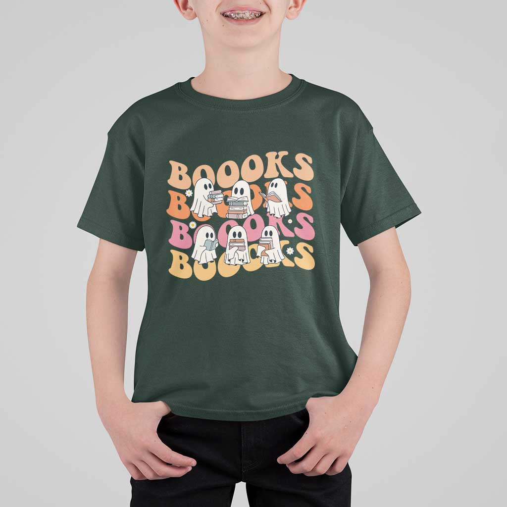 Bookish Ghost Halloween T Shirt For Kid Funny Book Lover And Spooky Squad - Wonder Print Shop