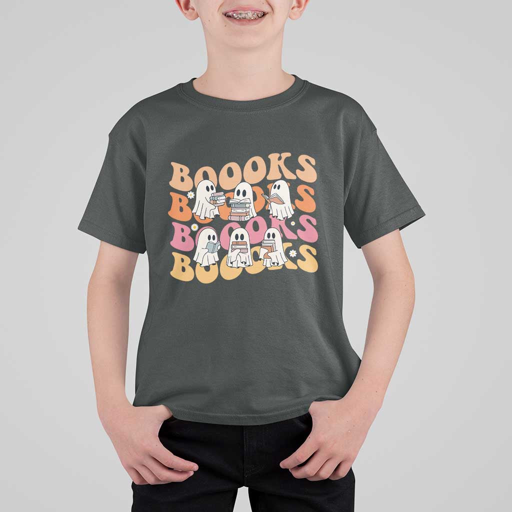 Bookish Ghost Halloween T Shirt For Kid Funny Book Lover And Spooky Squad - Wonder Print Shop