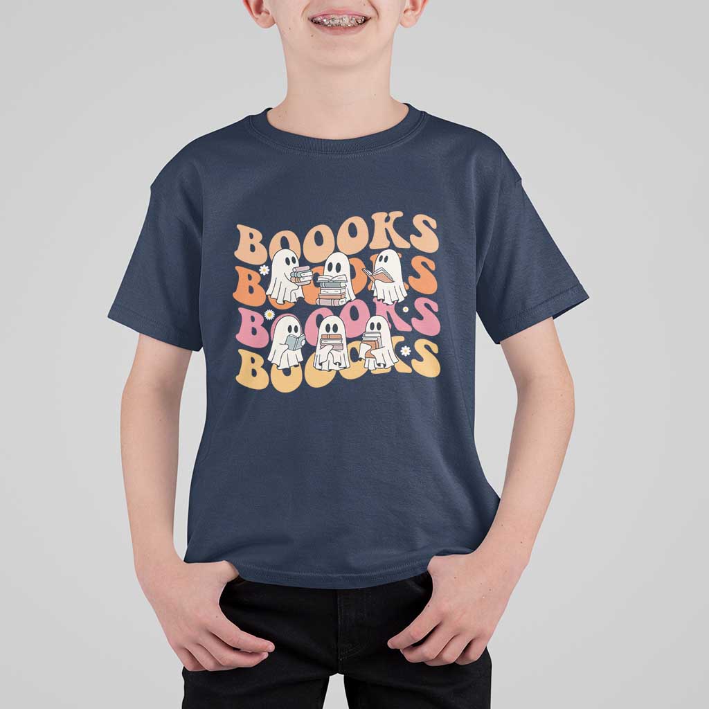 Bookish Ghost Halloween T Shirt For Kid Funny Book Lover And Spooky Squad - Wonder Print Shop