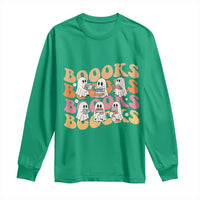 Bookish Ghost Halloween Long Sleeve Shirt Funny Book Lover And Spooky Squad - Wonder Print Shop
