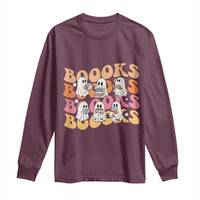 Bookish Ghost Halloween Long Sleeve Shirt Funny Book Lover And Spooky Squad - Wonder Print Shop