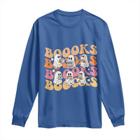 Bookish Ghost Halloween Long Sleeve Shirt Funny Book Lover And Spooky Squad - Wonder Print Shop