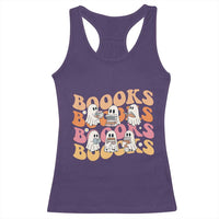 Bookish Ghost Halloween Racerback Tank Top Funny Book Lover And Spooky Squad - Wonder Print Shop
