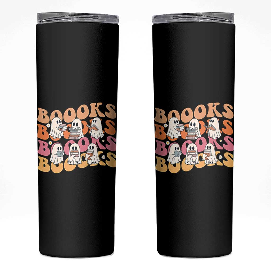 Bookish Ghost Halloween Skinny Tumbler Funny Book Lover And Spooky Squad