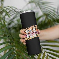 Bookish Ghost Halloween Skinny Tumbler Funny Book Lover And Spooky Squad