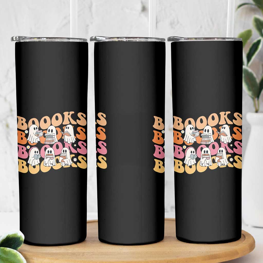 Bookish Ghost Halloween Skinny Tumbler Funny Book Lover And Spooky Squad