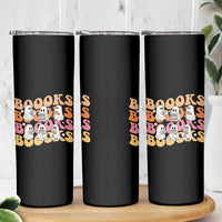 Bookish Ghost Halloween Skinny Tumbler Funny Book Lover And Spooky Squad