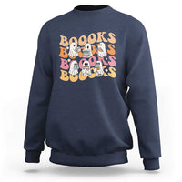 Bookish Ghost Halloween Sweatshirt Funny Book Lover And Spooky Squad - Wonder Print Shop
