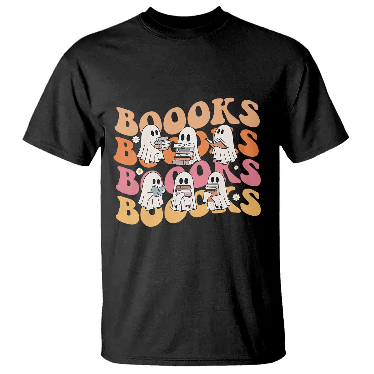 Bookish Ghost Halloween T Shirt Funny Book Lover And Spooky Squad - Wonder Print Shop