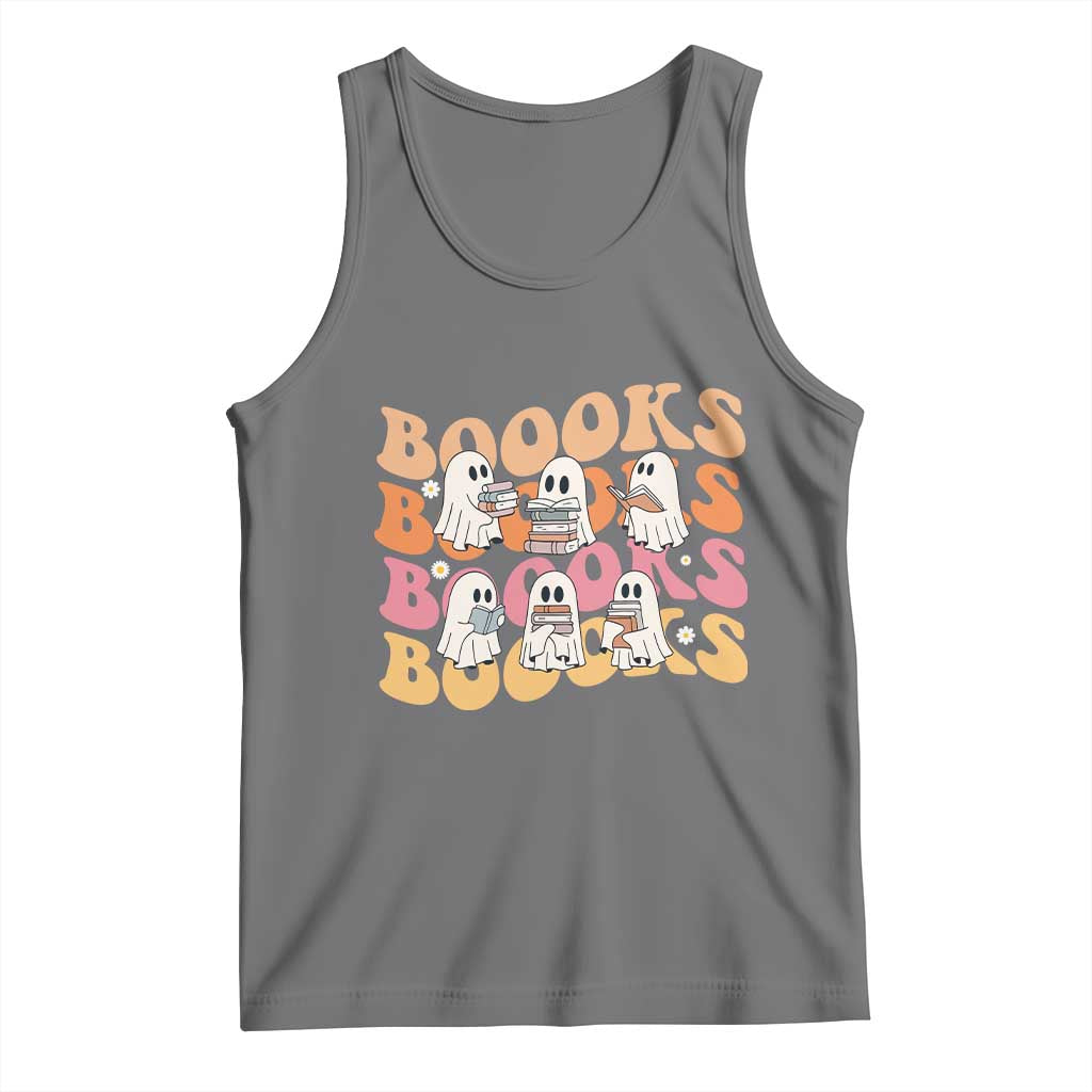 Bookish Ghost Halloween Tank Top Funny Book Lover And Spooky Squad - Wonder Print Shop