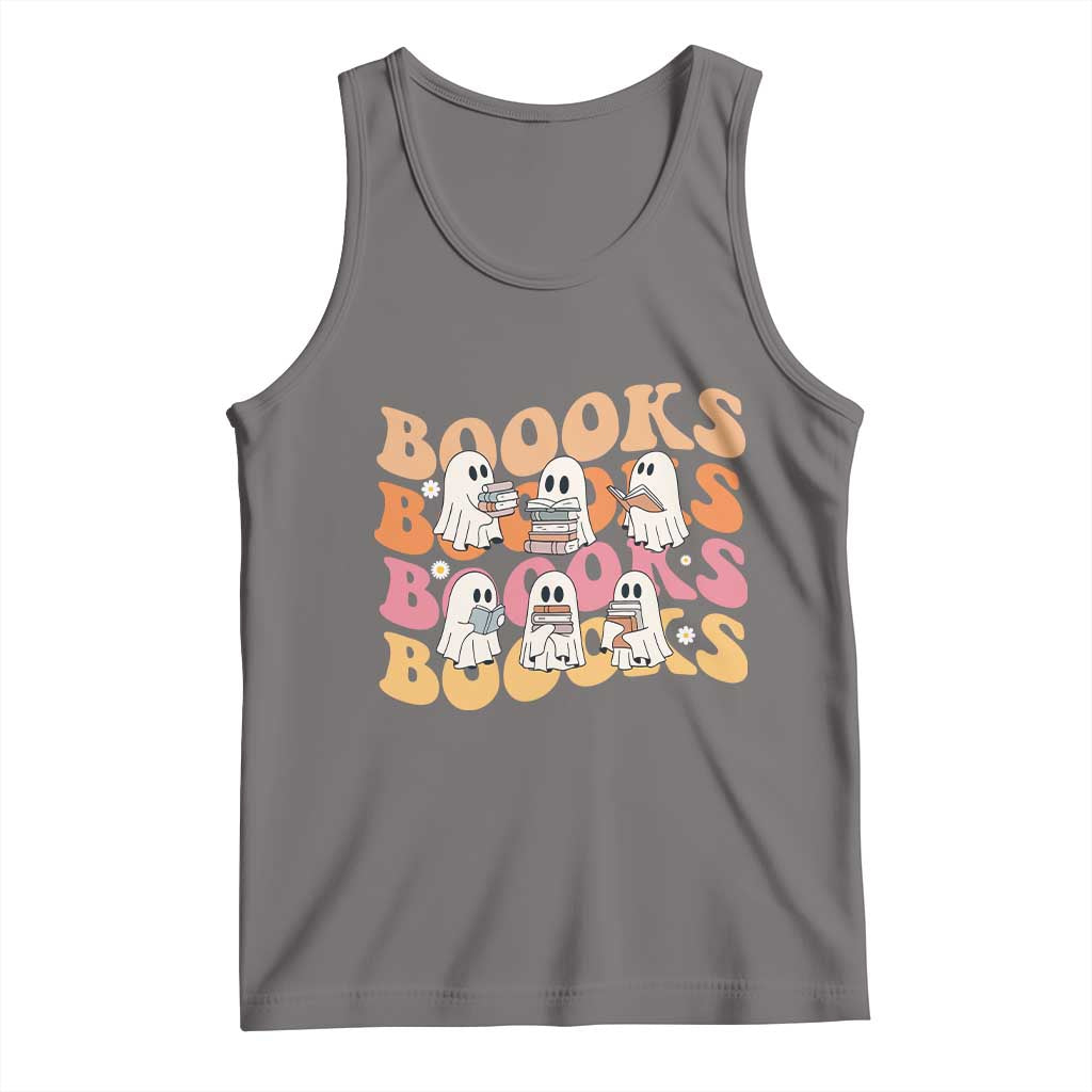 Bookish Ghost Halloween Tank Top Funny Book Lover And Spooky Squad - Wonder Print Shop