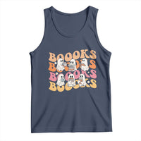 Bookish Ghost Halloween Tank Top Funny Book Lover And Spooky Squad - Wonder Print Shop