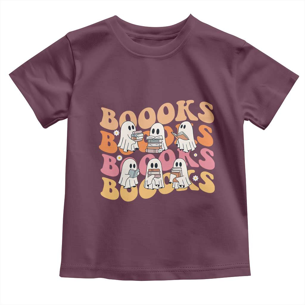 Bookish Ghost Halloween Toddler T Shirt Funny Book Lover And Spooky Squad - Wonder Print Shop