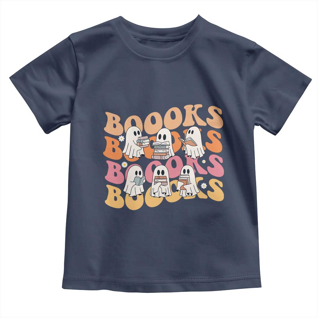 Bookish Ghost Halloween Toddler T Shirt Funny Book Lover And Spooky Squad - Wonder Print Shop
