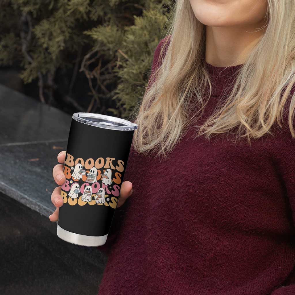 Bookish Ghost Halloween Tumbler Cup Funny Book Lover And Spooky Squad