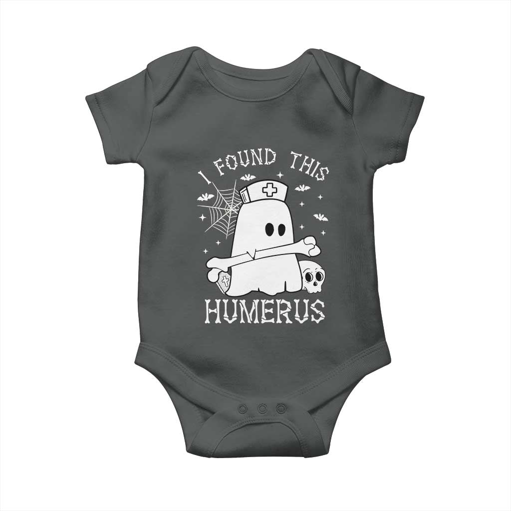Cute Halloween Nurse I Found This Humerus Ghost Bone Pun Baby Onesie - Wonder Print Shop