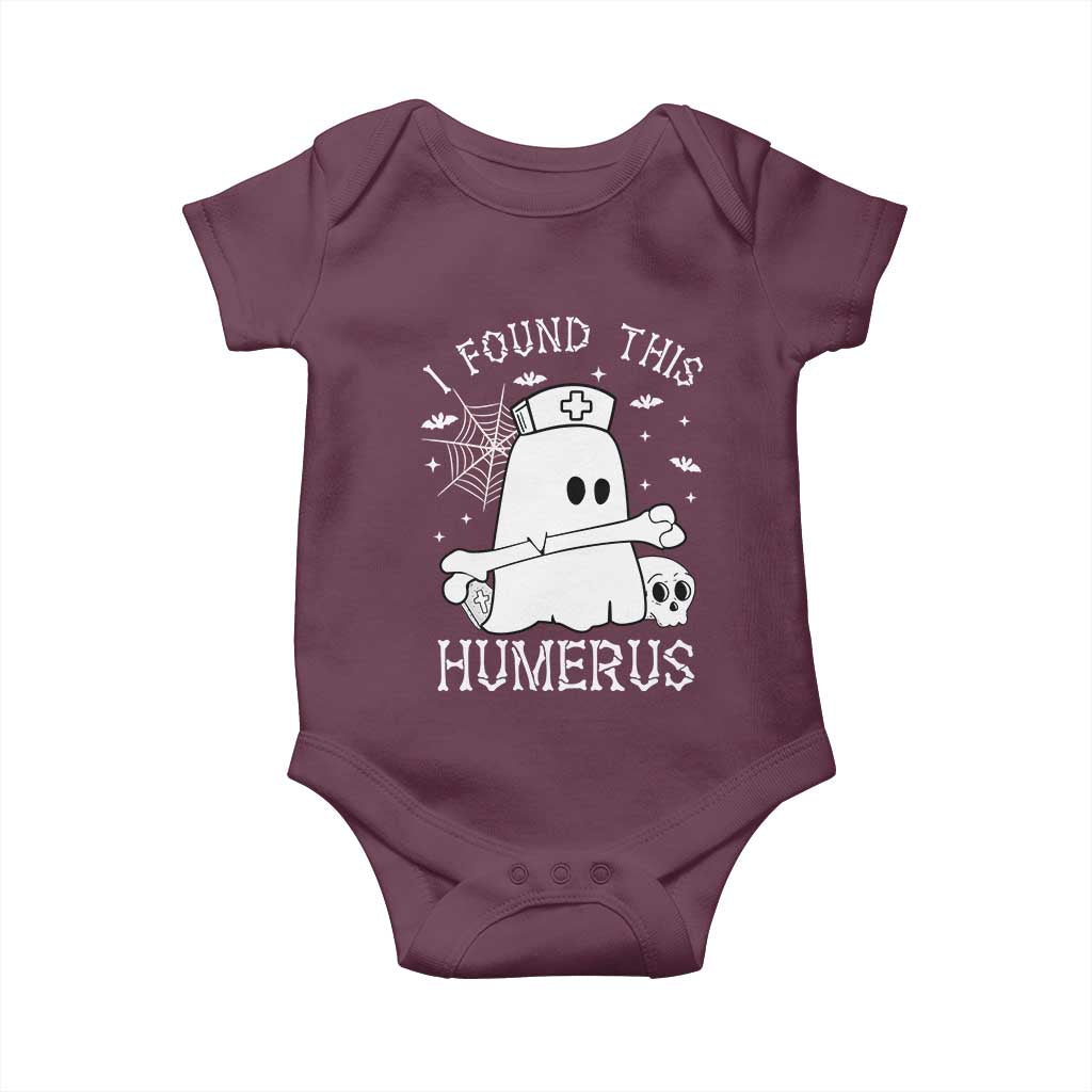 Cute Halloween Nurse I Found This Humerus Ghost Bone Pun Baby Onesie - Wonder Print Shop