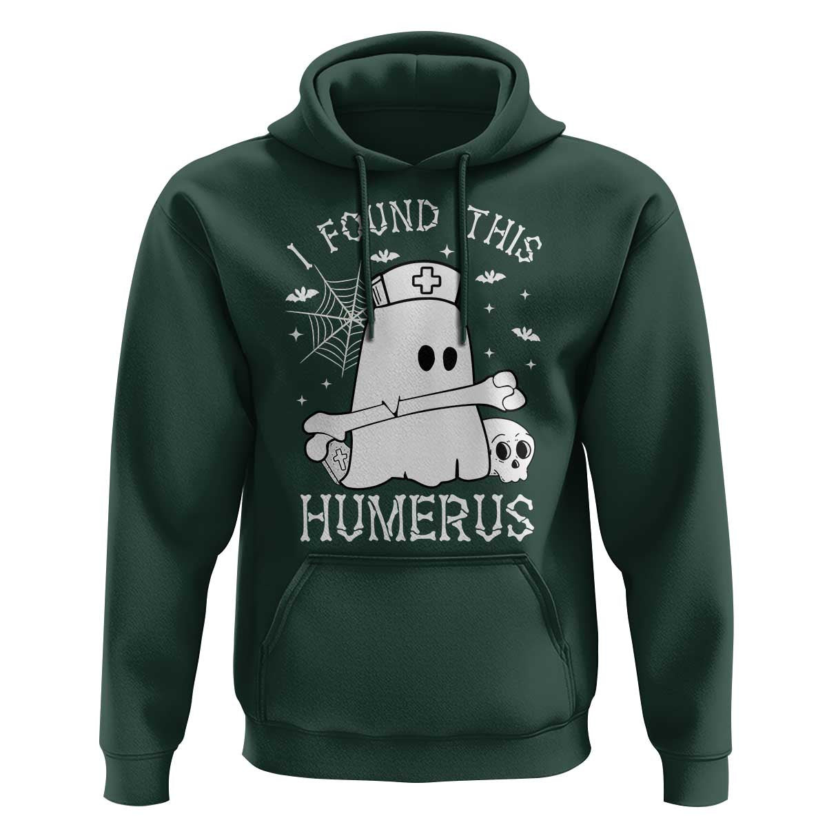 Cute Halloween Nurse I Found This Humerus Ghost Bone Pun Hoodie - Wonder Print Shop