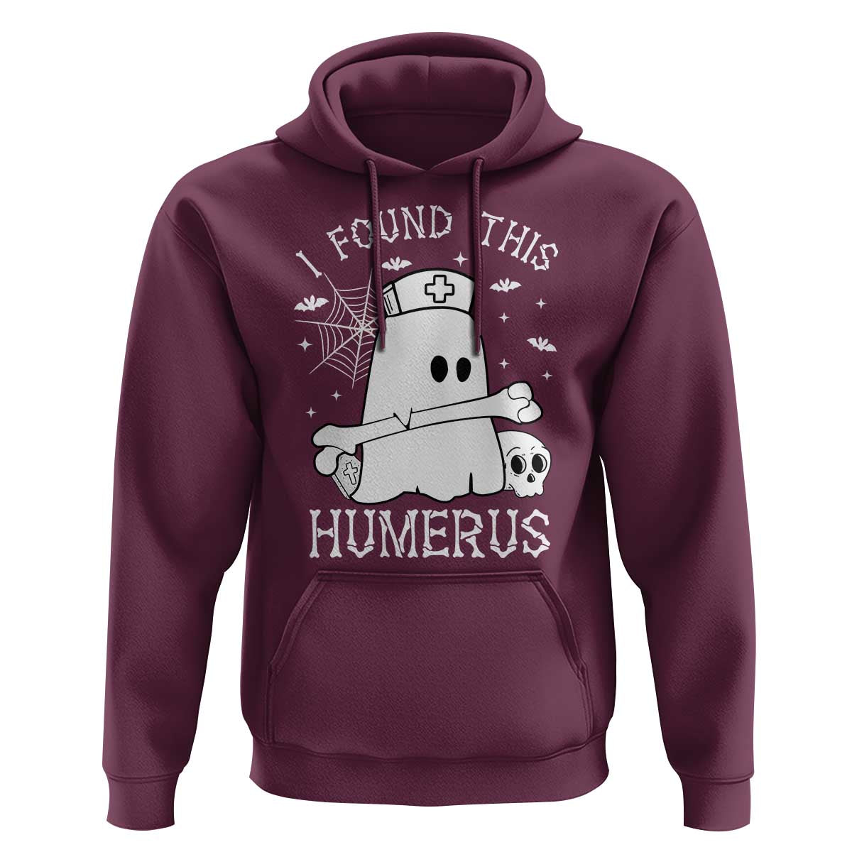 Cute Halloween Nurse I Found This Humerus Ghost Bone Pun Hoodie - Wonder Print Shop