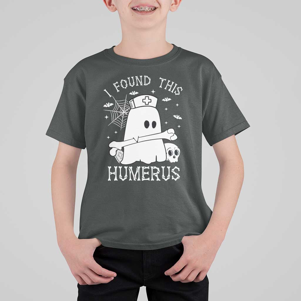 Cute Halloween Nurse I Found This Humerus Ghost Bone Pun T Shirt For Kid - Wonder Print Shop