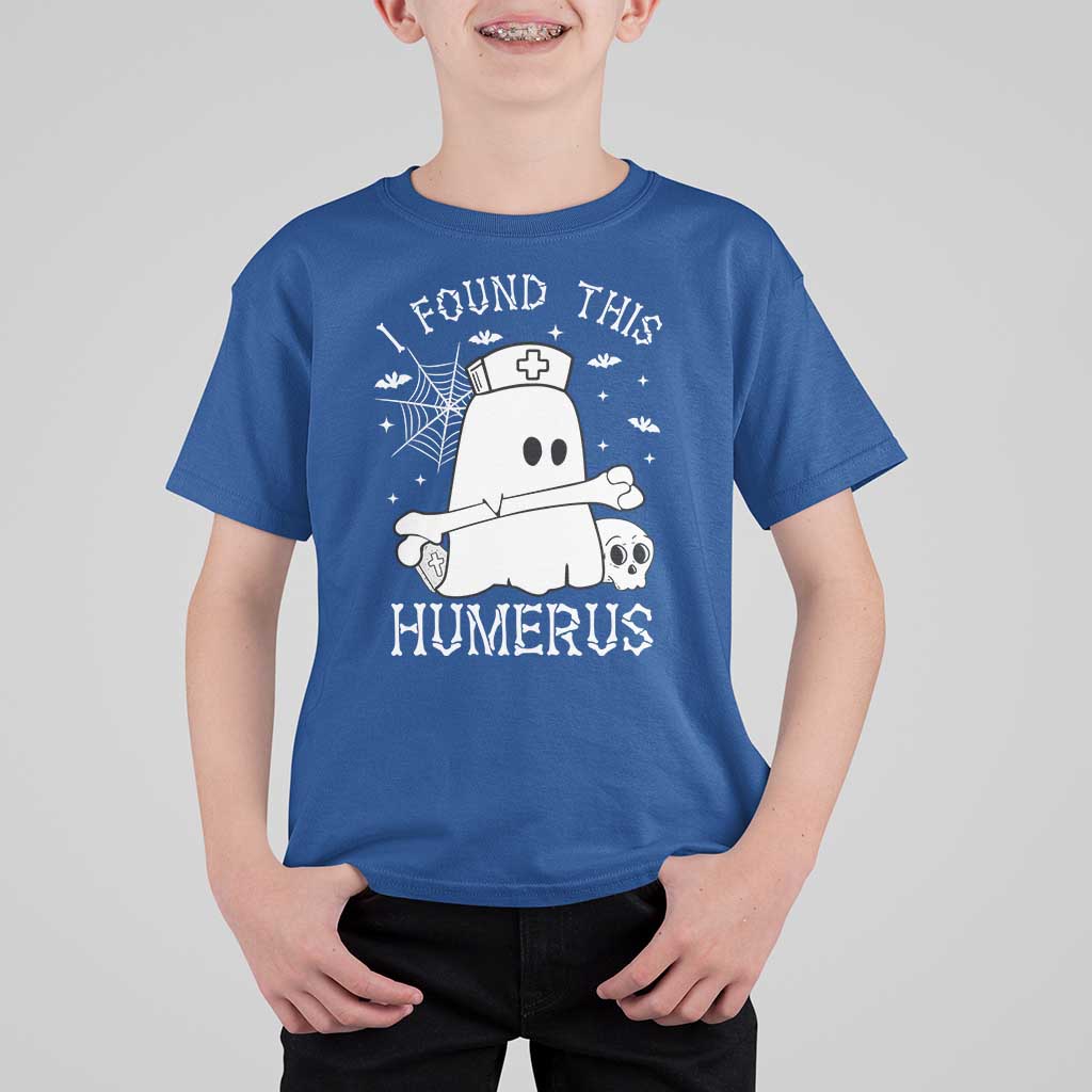 Cute Halloween Nurse I Found This Humerus Ghost Bone Pun T Shirt For Kid - Wonder Print Shop