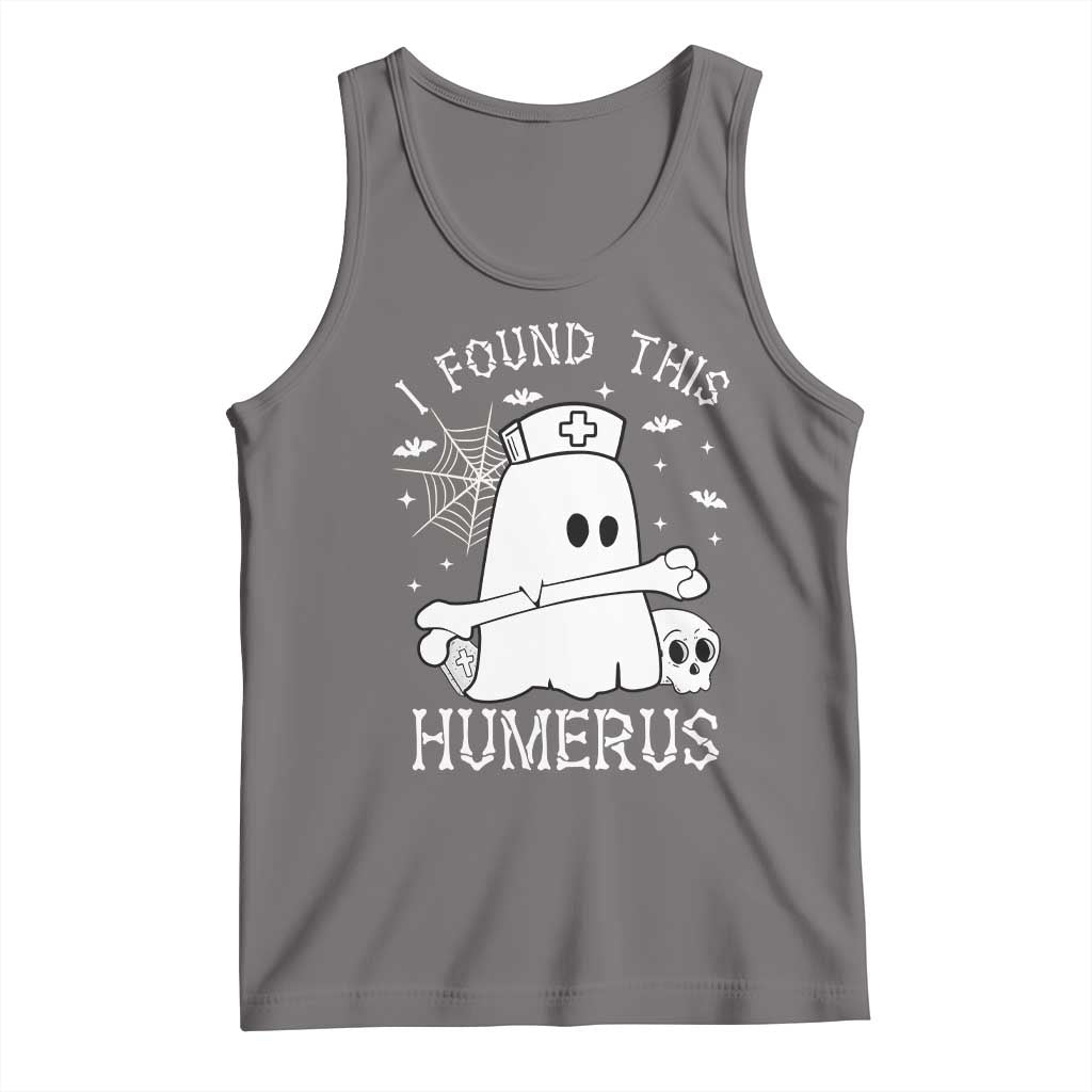 Cute Halloween Nurse I Found This Humerus Ghost Bone Pun Tank Top - Wonder Print Shop
