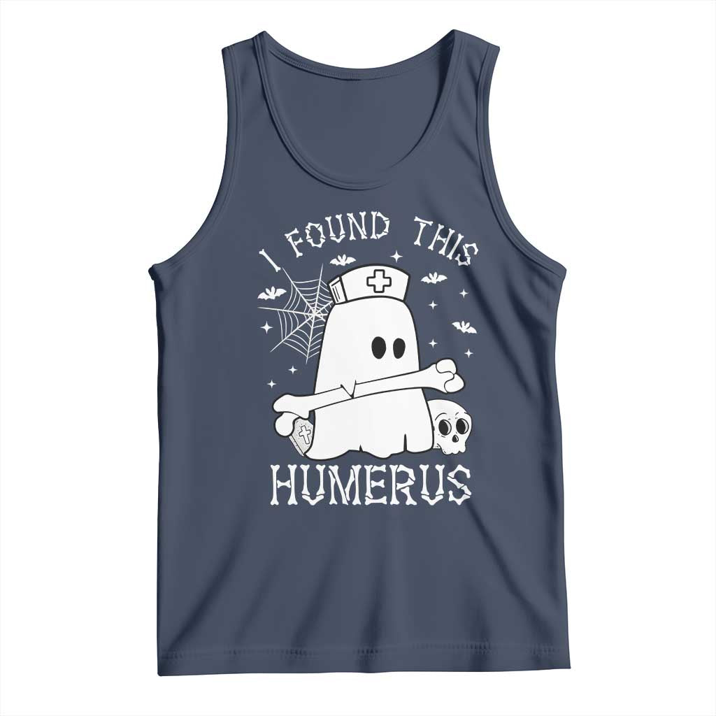 Cute Halloween Nurse I Found This Humerus Ghost Bone Pun Tank Top - Wonder Print Shop