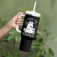 Cute Halloween Nurse I Found This Humerus Ghost Bone Pun Tumbler With Handle