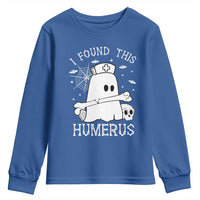 Cute Halloween Nurse I Found This Humerus Ghost Bone Pun Youth Sweatshirt - Wonder Print Shop