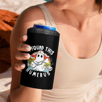 Halloween Ghost Nurse 4 in 1 Can Cooler Tumbler I Found This Humerus Bone Pun