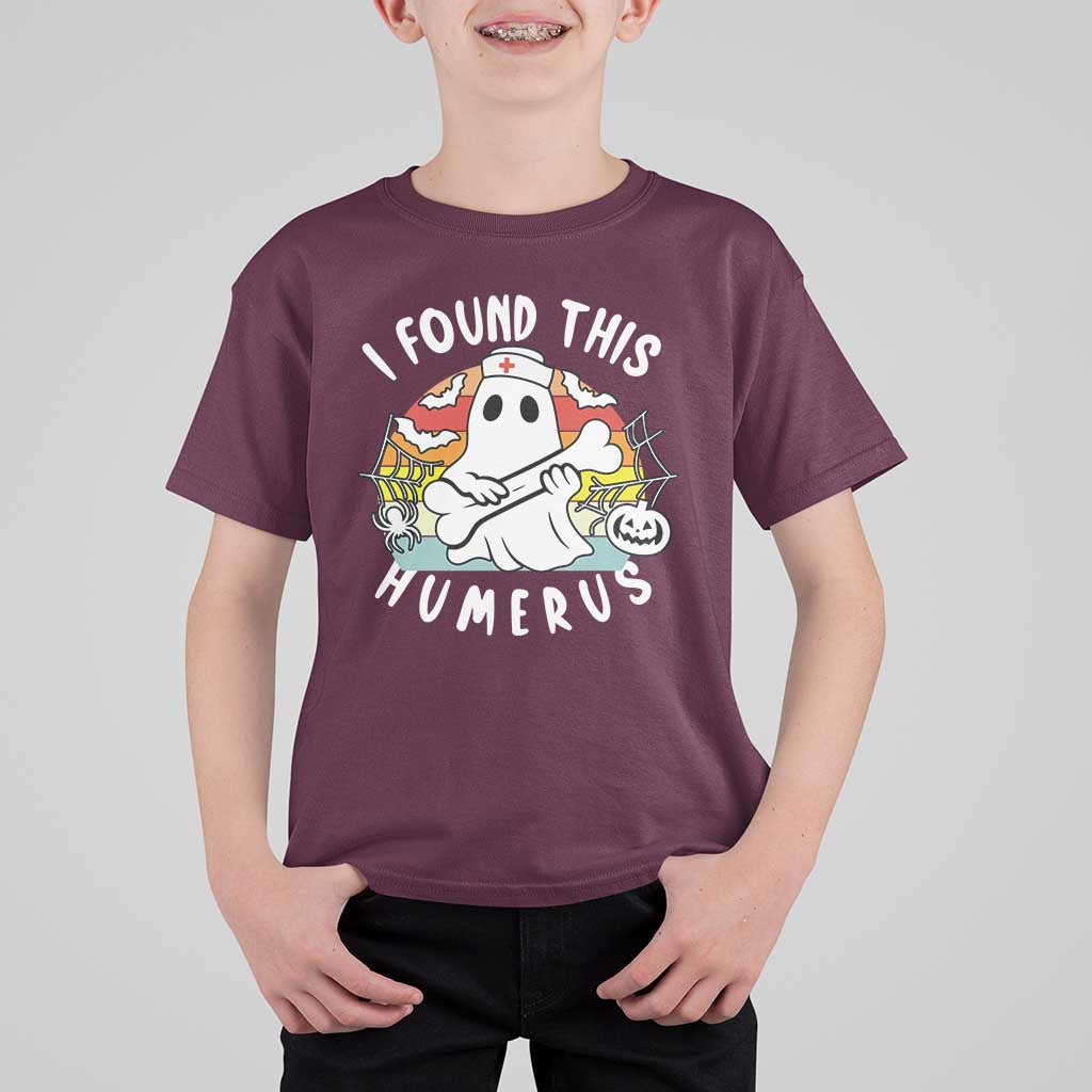 Halloween Ghost Nurse T Shirt For Kid I Found This Humerus Bone Pun - Wonder Print Shop