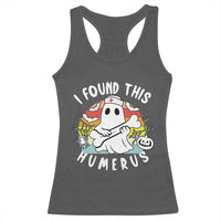 Halloween Ghost Nurse Racerback Tank Top I Found This Humerus Bone Pun - Wonder Print Shop