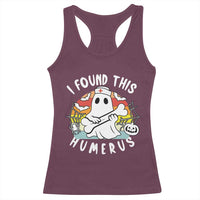 Halloween Ghost Nurse Racerback Tank Top I Found This Humerus Bone Pun - Wonder Print Shop