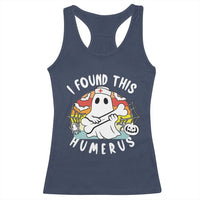 Halloween Ghost Nurse Racerback Tank Top I Found This Humerus Bone Pun - Wonder Print Shop
