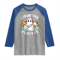 Halloween Ghost Nurse Raglan Shirt I Found This Humerus Bone Pun - Wonder Print Shop