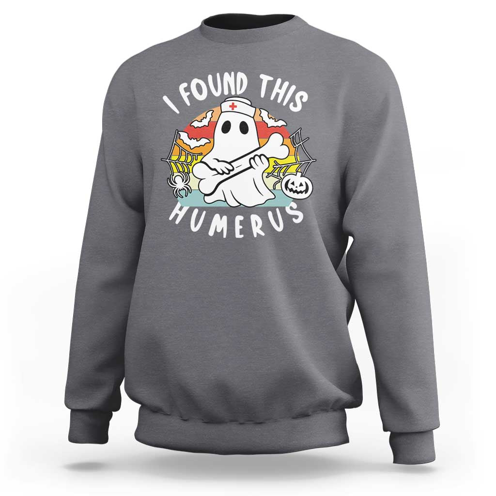 Halloween Ghost Nurse Sweatshirt I Found This Humerus Bone Pun - Wonder Print Shop