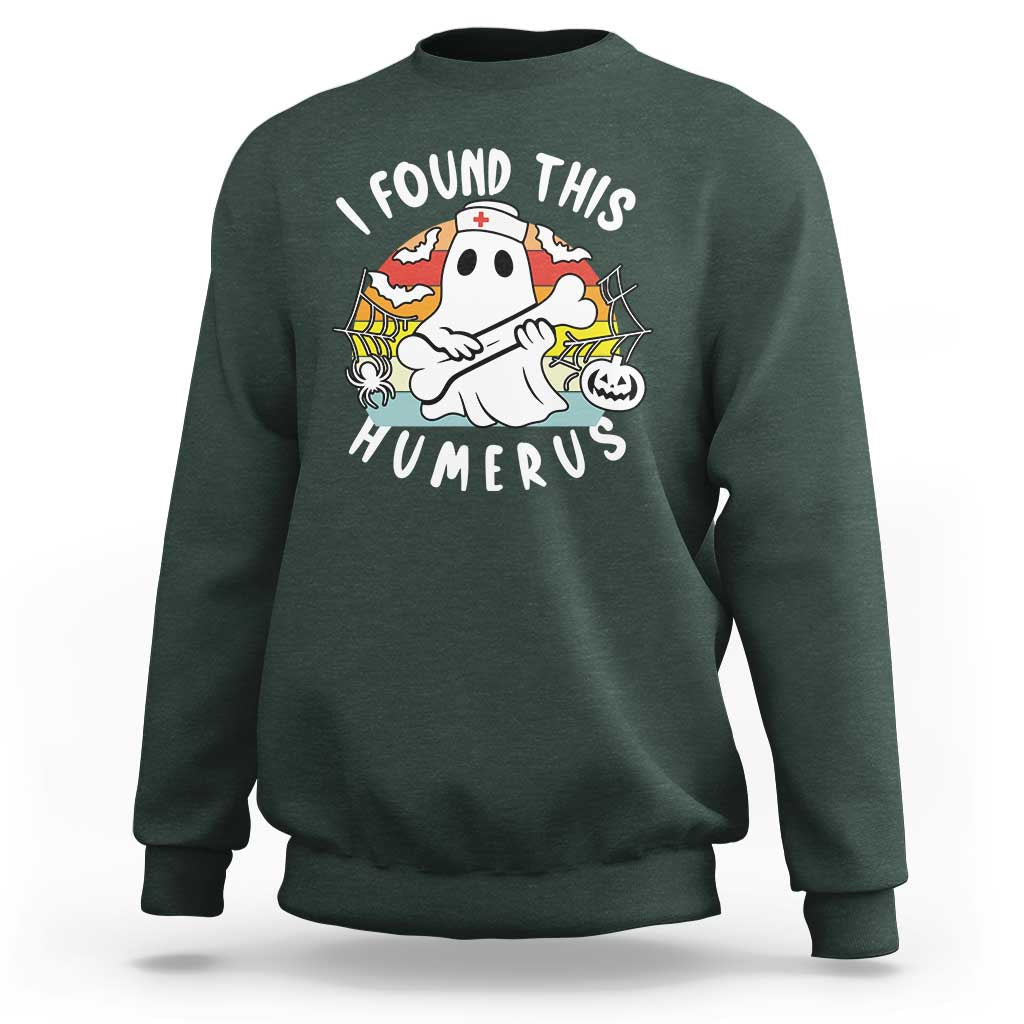 Halloween Ghost Nurse Sweatshirt I Found This Humerus Bone Pun - Wonder Print Shop